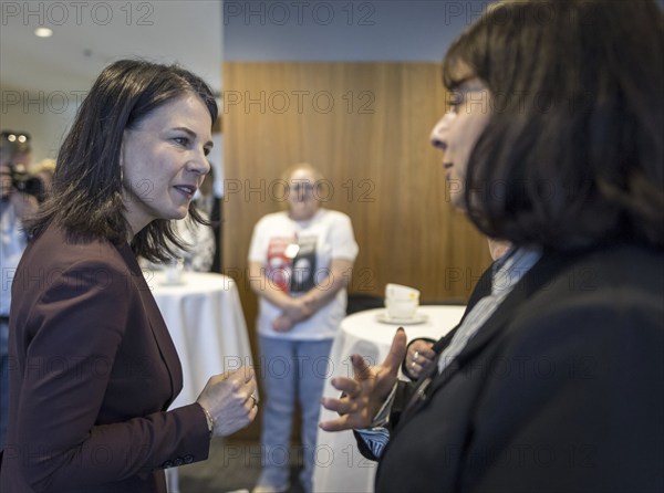 Annalena Bärbock (Alliance 90/The Greens), Federal Foreign Minister, photographed during her visit to Israel. Here she meets relatives of hostages held by Hamas. 'Photographed on behalf of the Federal Foreign Office'