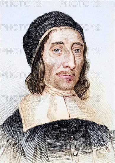 Richard Baxter, 1615 -1691, English Puritan church leader, theologian and controversialist, Illustration from Old England's Worthies, published around 1880, Historical, digitally restored reproduction from a 19th century original, Record date not stated