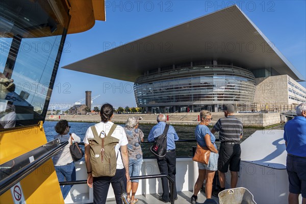 Ride on the water bus through the harbour, Opera House, Operaen, Royal Theatre, Copenhagen, Denmark, Europe