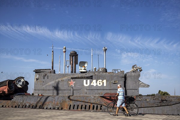 Submarine JULIETT U-461, former Russian submarine, tourist attraction in the Maritime Museum Peenemünde, Usedom Island, Mecklenburg-Western Pomerania, Germany, Europe