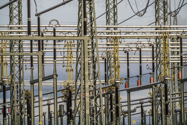 New construction of the transformer station on Cranger Straße in Herten, Emscherbruch station, North Rhine-Westphalia, Germany, Europe