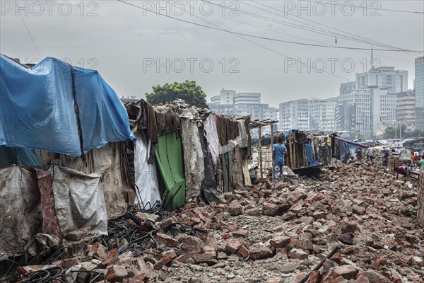 Shacks, Tejgaon Slum Area, Dhaka, Bangladesh, Asia