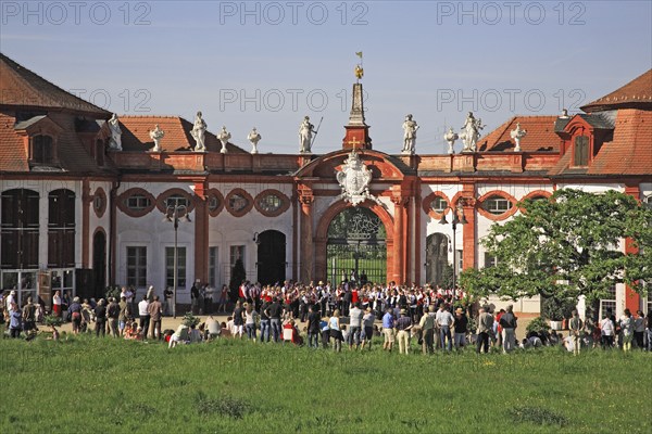 Seehof Castle, Memmelsdorfer Tor, summer residence of the Bamberg prince bishops, Memmelsdorf, Bamberg district, Upper Franconia, Bavaria, Germany, Europe