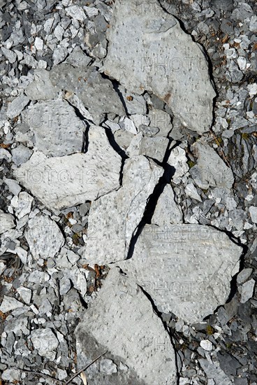 Slate, claystone, clay minerals, slate slabs, slate mountain, Valais, Switzerland, Europe