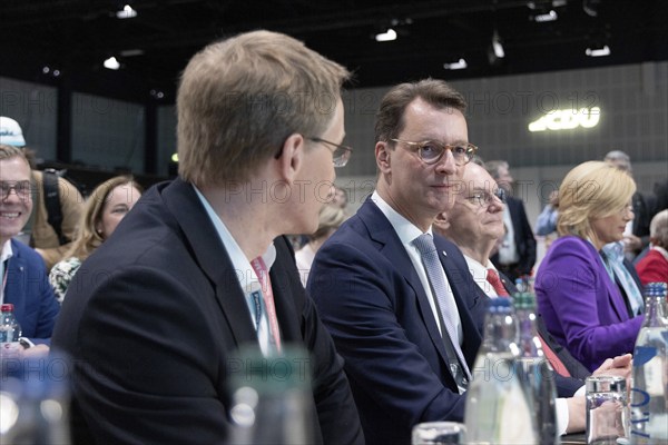 Berlin, Germany, 6 May 2024: Hendrik Wüst, Minister-President of North Rhine-Westphalia, at the 2024 CDU party conference in Germany, Europe