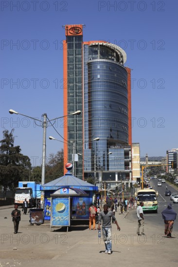 Addis Ababa, high-rise building in the city centre, Ethiopia, Africa