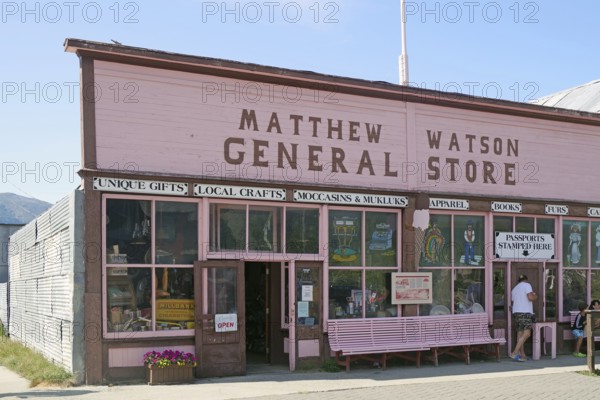 The oldest shop in the Yukon Territory, wooden building, Canada, North America