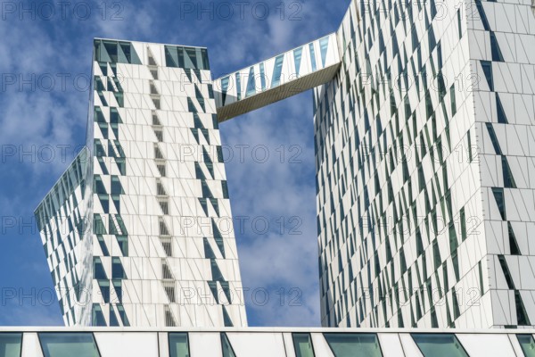 The Bella Sky Hotel, four-star hotel, at the Bella Center complex, Scandinavia's largest exhibition and conference centre, in the Ørestad district, with 790 rooms the largest hotel in Scandinavia, Copenhagen, Denmark, Europe