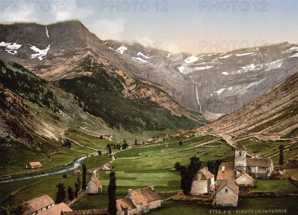 La Cirque, Gavarnie, Pyrenees, France, ca 1890, Historical, digitally restored reproduction from a 19th century original, Record date not stated, Europe