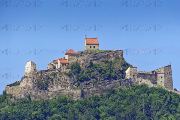 Reps Castle, the landmark of the town of Reps, on Kohalm Hill. Rupea, Brasov County, Transylvania, Transylvania, Romania, South-East Europe, Europe