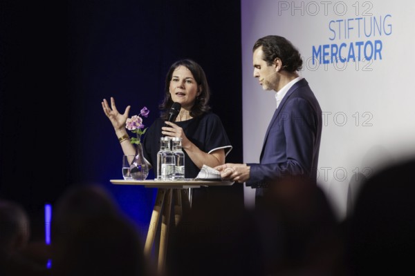 Annalena Bärbock (Alliance 90/The Greens), Federal Foreign Minister, recorded as part of a dialogue with citizens in cooperation with Stiftung Mercator during the Foreign Minister's trip to Germany in Essen, 29.07.2024