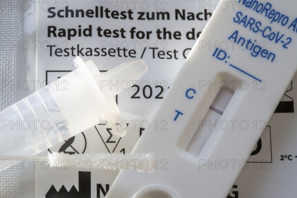 Negative corona antigen rapid test, lay test, self-test, for the detection of SARS-CoV-2 infection, test result negative