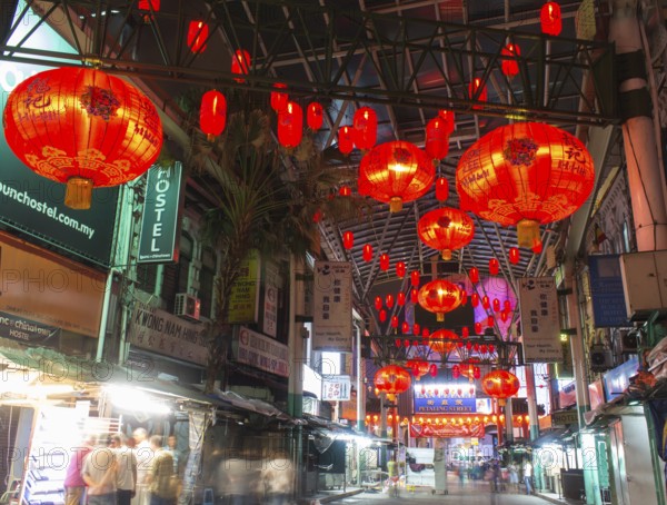 Chinese market at night in Kuala Lumpur, Malaysia, Asia