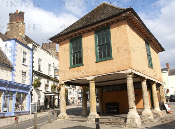 Seventeenth century Market Hall building in the market place of Faringdon, Oxfordshire, England, UK