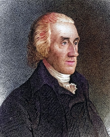 Robert Treat Paine, 1731 to 1814, American Statesman and Founding Father Signer of the Declaration of Independence Nineteenth century engraving by JB Longacre after a sketch by Savage, Historical, digitally restored reproduction from a 19th century original, Record date not stated