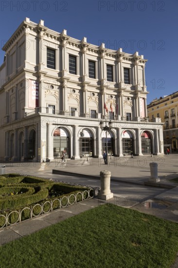 Teatro Real opera house theatre building in Plaza de Oriente, Madrid, Spain, Europe