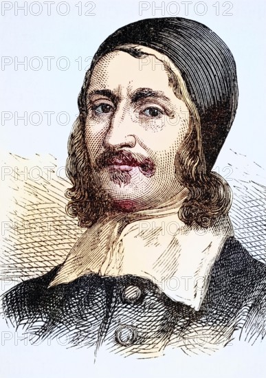 Richard Baxter 1615 to 1691, English Puritan church leader and theologian. From The National and Domestic History of England by William Aubrey published London circa 1890, Historical, digitally restored reproduction from a 19th century original, Record date not stated