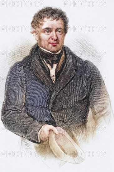 Daniel O'Connell aka The Liberator, 1775 to 1847, First of the great nineteenth-century Irish leaders in the British House of Commons, Illustration from Gallery of Historical Portraits, published c. 1880, Historical, digitally restored reproduction from a nineteenth-century master, Record date not stated