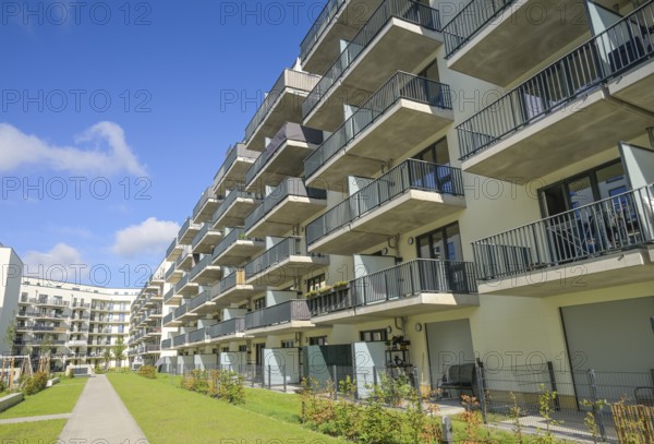 New BUWOG apartment building, Insel Gartenfeld, Heinrich-Hertz-Straße, Haselhorst, Spandau, Berlin, Germany, Europe