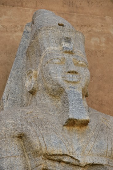 Colossal statue of the temple in Tabo in front of the National Museum of Sudan, Khartoum, Sudan, Africa