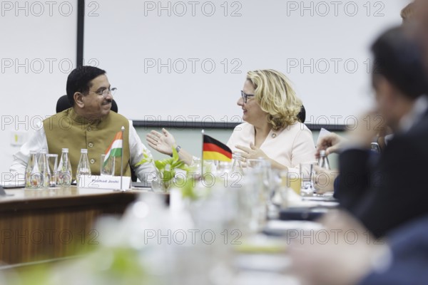 Svenja Schulze (SPD), Federal Minister for Economic Cooperation and Development meets Pralhad Joshi, Minister for New and Renewable Energy of the Republic of India, in Ahmedabad, 15.09.2024. Photographed on behalf of the Federal Ministry for Economic Cooperation and Development