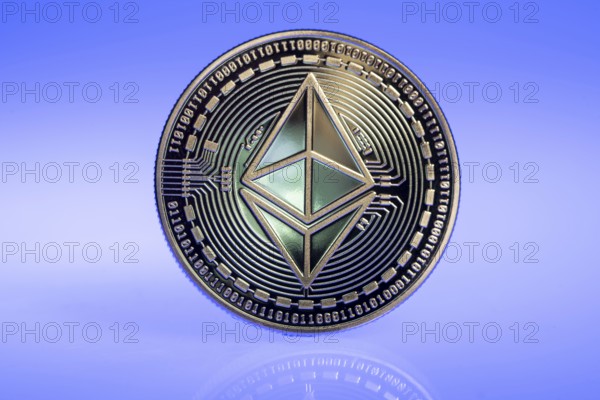 Ethereum, ETH, cryptocurrency, symbol coin, optical placeholder for the digital currency, blockchain, stock market prices