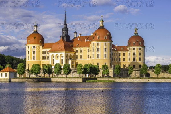 Moritzburg Castle, municipality of Moritzburg near Dresden, Saxony, Germany, Europe