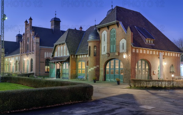 Zollern colliery horse stable illuminated Dortmund Germany