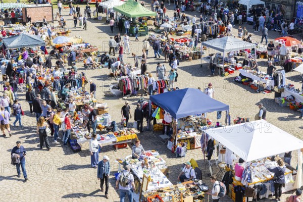 In the warmer months of the year there are several flea markets in Dresden, here is the largest one in Johannstadt, Dresden, Saxony, Germany, Europe