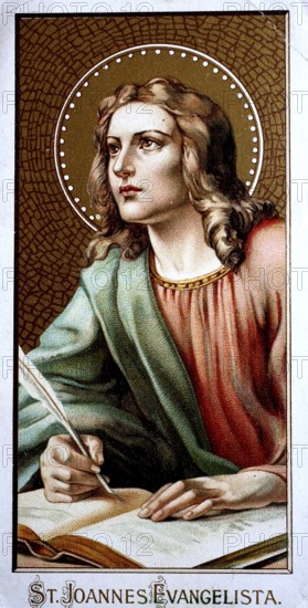 Saint's picture, St John the Evangelist, Austria, 1910, historical, digital reproduction of an original from the 19th century, Europe