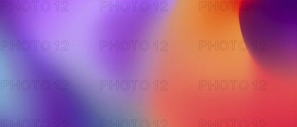 Abstract gradient blur with shades of purple, orange and red, creating a smooth and calming atmosphere, AI generated