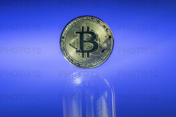 Bitcoin, cryptocurrency, symbol coin, optical placeholder for the digital currency