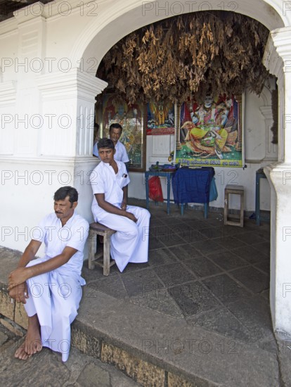 Temple guard at the Dambulla Cave Temple, Dambulla, Central Province, Sri Lanka, Asia