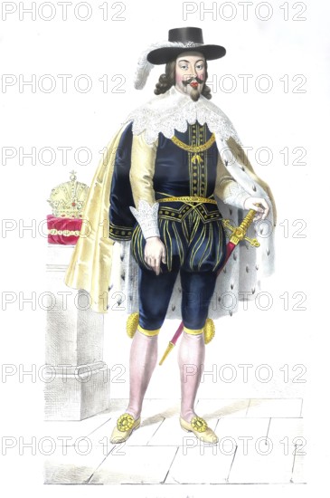 Ferdinand III, Roman-German Emperor (1608-1657), King of Bohemia and Hungary, Historical, digitally restored reproduction from a 19th century original, Record date not stated