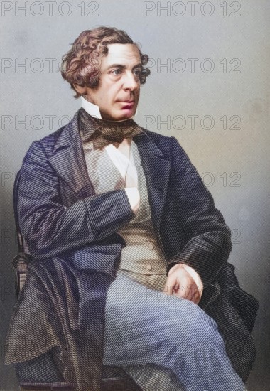 Samuel Warren, 1807-1877, English lawyer and novelist. Painted by DJPound after a photograph by Mayall. From the book The Drawing-Room of Eminent Personages, Volume 1, published in London 1860, digitally restored reproduction from a 19th century original, record date not stated