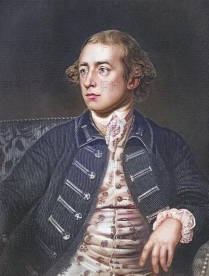 Warren Hastings, 1732, 1818, English politician and colonial administrator Governor General of India, Illustration from Gallery of Historical Portraits, published around 1880, Historical, digitally restored reproduction from a 19th century original, Record date not stated