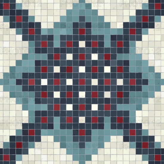 Mosaic tiles background, seamless vector pattern