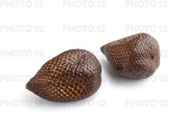 Salak or snake fruit isolated on white background. Side view, close up. Tropical, healthy food, summer, exotic