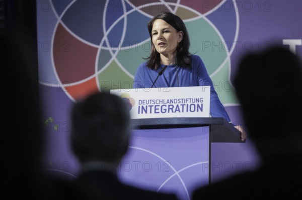 Annalena Bärbock (Alliance 90/The Greens), Federal Foreign Minister, photographed at the DSI Talisman Award ceremony for Dunja Hayali in Berlin, 12 March 2024. With the Talisman Award, the Deutschlandstiftung Integration honours people who have rendered outstanding services to the cohesion of our society through their commitment. Photographed on behalf of the Federal Foreign Office