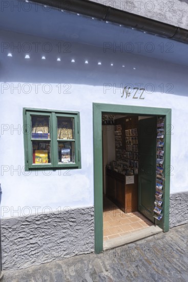 Franz Kafka House, Golden Lane, Prague, Bohemia, Czech Republic, Europe