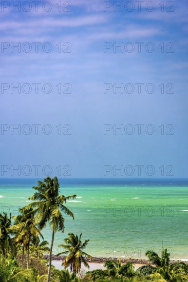 The typical sea of ??the northeast region of Brazil in the city of Olinda in Pernambuco