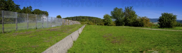 Point Alpha memorial near Geisa, border tower and border fortifications, Green Belt, former border, border fortifications, Wartburg district, Thuringia, Hesse, Germany, Europe