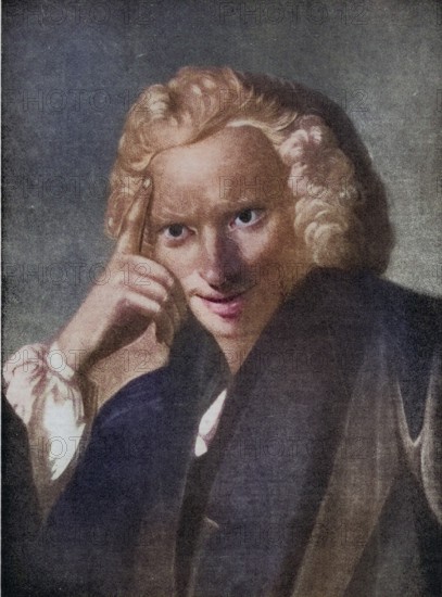 Laurence Sterne, 1713-1768, English writer and humourist, Illustration from the book The Masterpiece Library of Short Stories, Historical, digitally restored reproduction from a 19th century original, Record date not stated