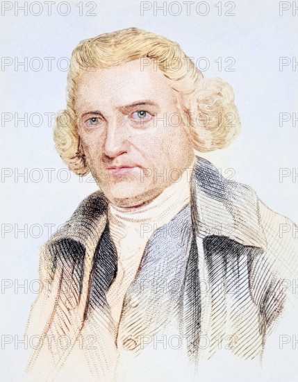 John Smeaton, 1724-1792, English engineer and founder of civil engineering in Great Britain, Illustration from Old England's Worthies, published around 1880, Historical, digitally restored reproduction from a 19th century original, Record date not stated