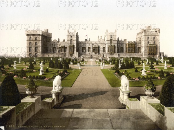 Windsor, East Terrace, England / England, Historic, digitally restored reproduction from a 19th century original, 1880, Record date not stated