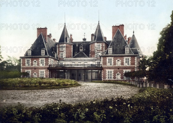 Chateau de Randan was a former royal domain in the French town of Randan in the department of Puy-de-Dome, France, 1890, Historical, digitally restored reproduction from a 19th century original, Record date not stated, Europe