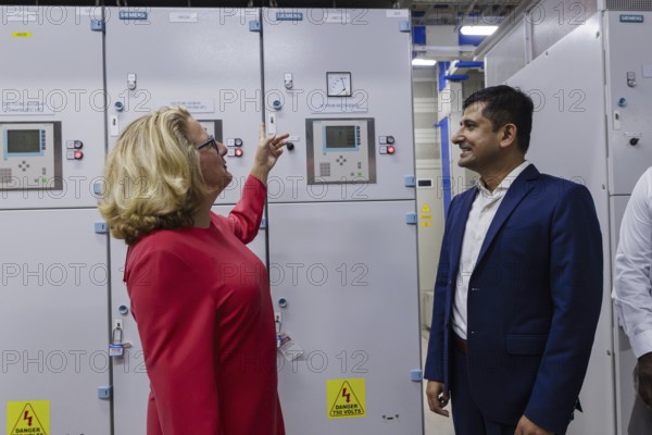 Svenja Schulze (SPD), Federal Minister for Economic Cooperation and Development, visits a metro station and the technology room with explanations from Siemens India in Ahmedabad, 15/09/2024