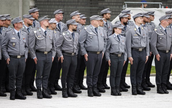 Army soldiers of the guard battalion of an honour formation of the final roll call of the Bundeswehr missions MINUSMA and EUTM Mali at the Federal Ministry of Defence in Berlin, 22.02.2024