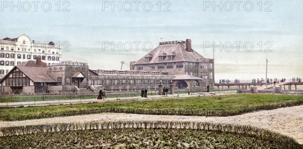 The Casino in Atlantic City, USA, Historical, digitally restored reproduction from a 19th century original, Record date not stated, North America