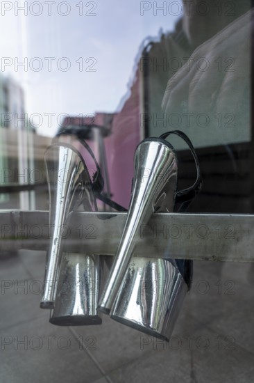 Closed brothels, Puff-Strasse in Essen, Stahlstrasse, shoes, effects of the coronavirus pandemic in Germany, Essen